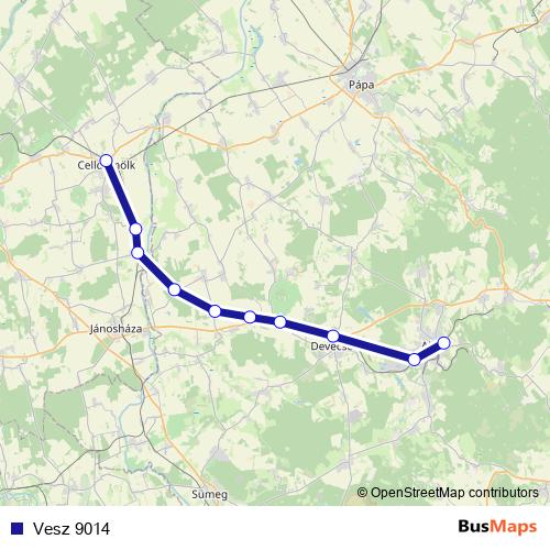 Vesz 9014 rail Line Map