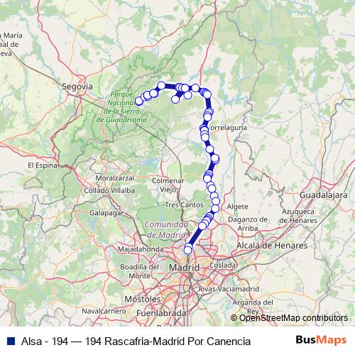 Alsa - 194 bus Line Map
