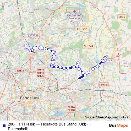 280-F PTH-Hsk bus Line Map