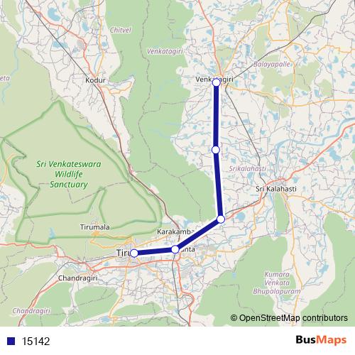 15142 bus Line Map