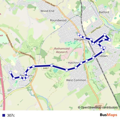 307c bus Line Map