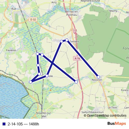 2-14-105 bus Line Map