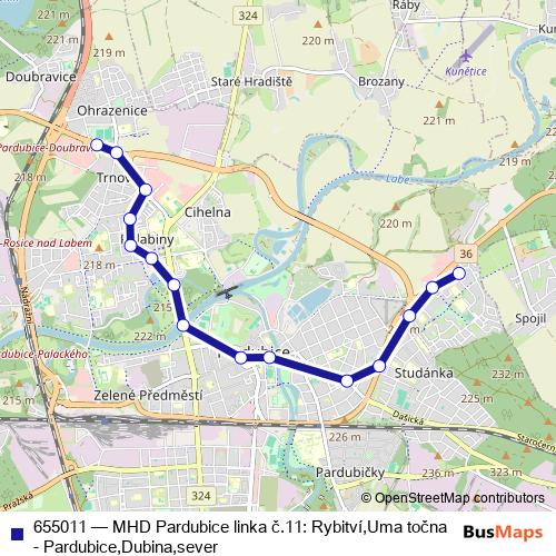 655011 trolleybus Line Map