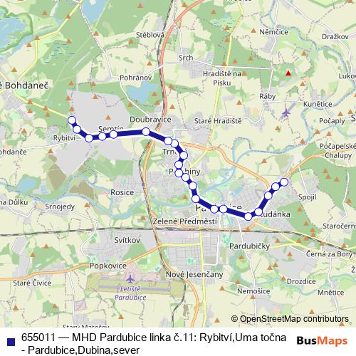 655011 trolleybus Line Map