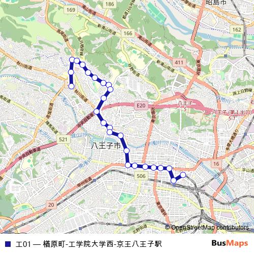 工01 bus Line Map