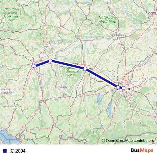 IC 2094 rail Line Map