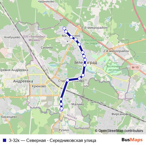 З-32к bus Line Map