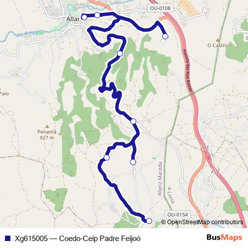 Xg615005 bus Line Map
