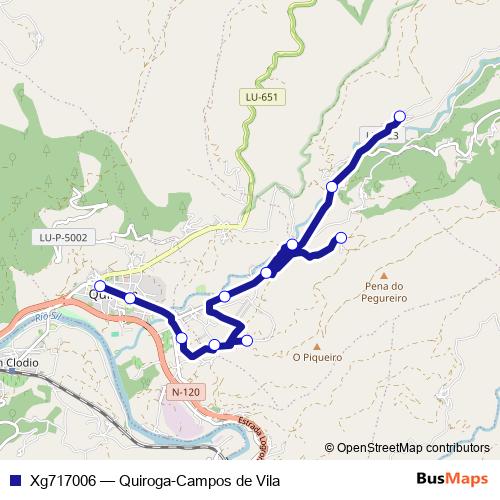Xg717006 bus Line Map
