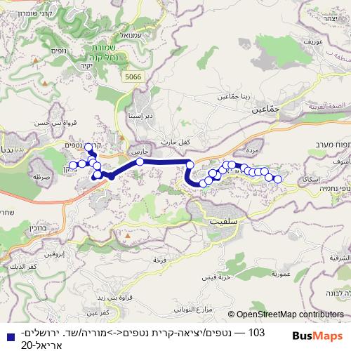 103 bus Line Map