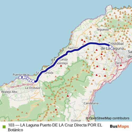 103 bus Line Map