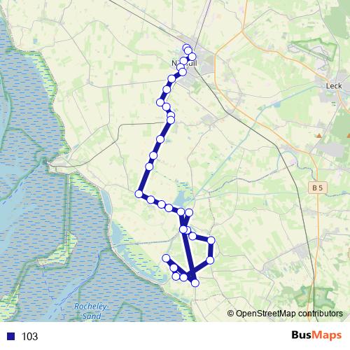 103 bus Line Map