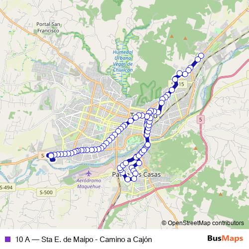 10 A bus Line Map