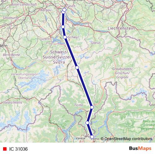 IC 31036 rail Line Map
