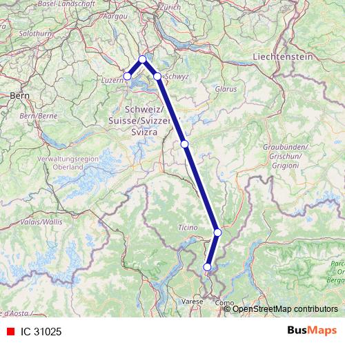 IC 31025 rail Line Map