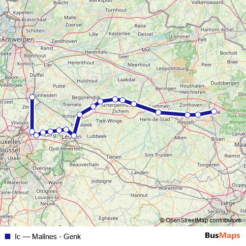 Ic rail Line Map