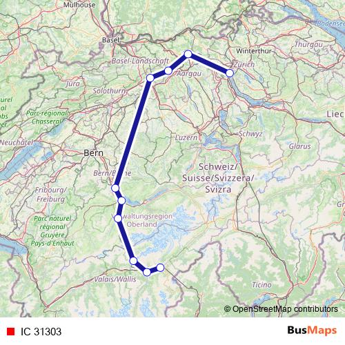 IC 31303 rail Line Map