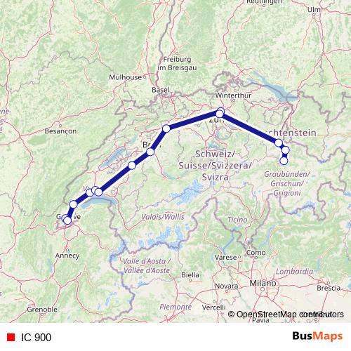 IC 900 rail Line Map