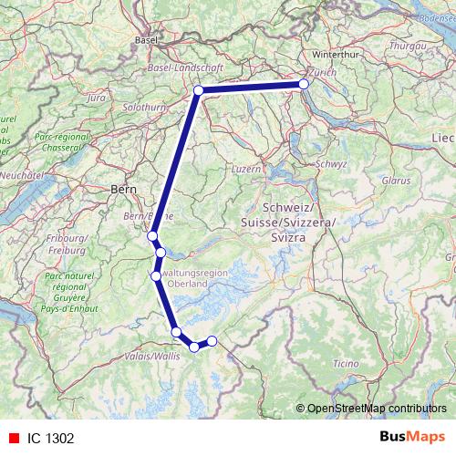 IC 1302 rail Line Map