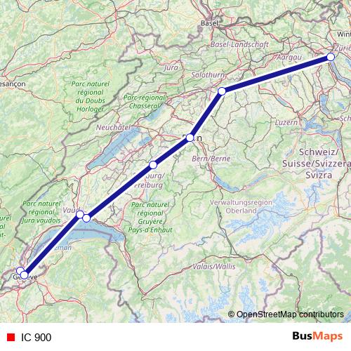 IC 900 rail Line Map