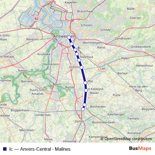 Ic rail Line Map