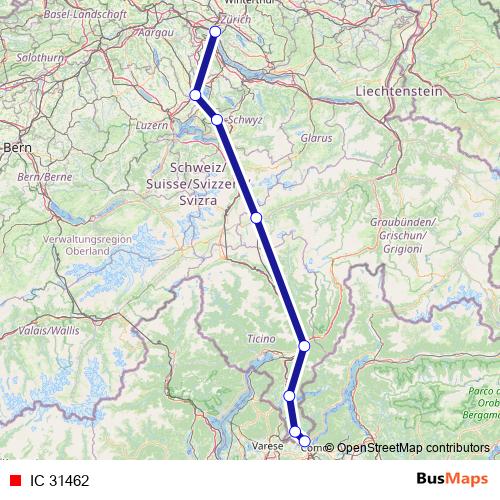 IC 31462 rail Line Map