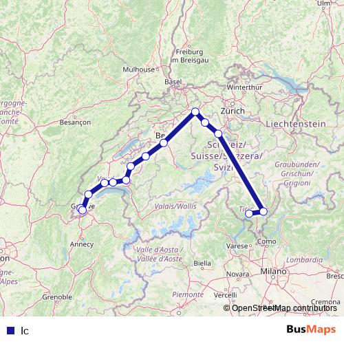 Ic rail Line Map
