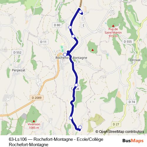 63-Ls106 bus Line Map