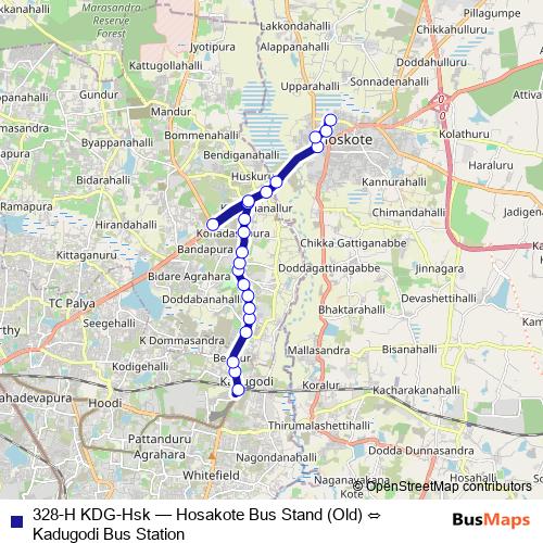 328-H KDG-Hsk bus Line Map