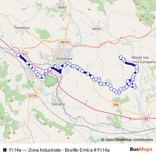 Fr14a bus Line Map