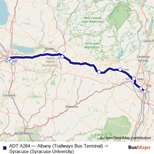 ADT A264 bus Line Map