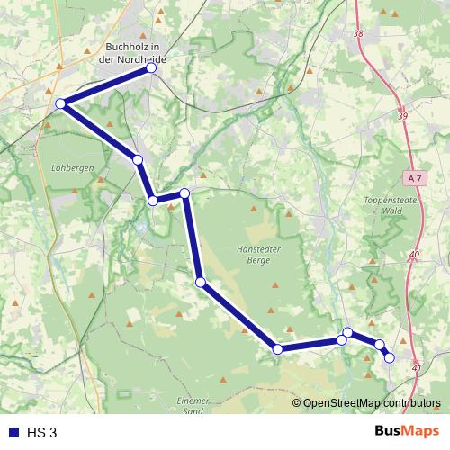 HS 3 bus Line Map