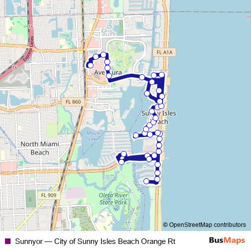 Sunnyor bus Line Map