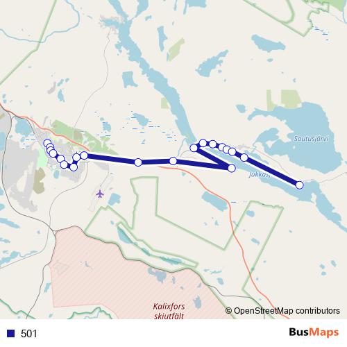 501 bus Line Map