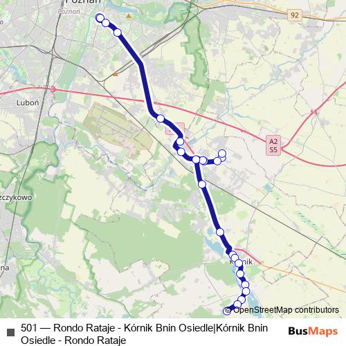501 bus Line Map