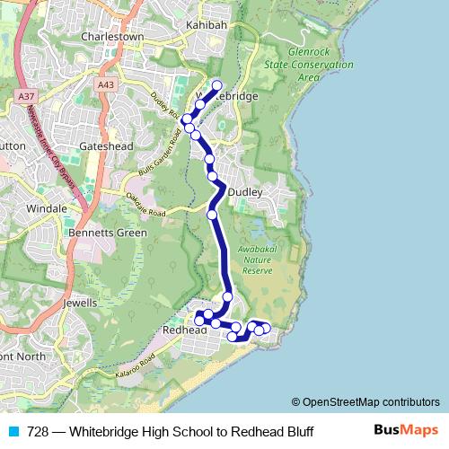 728 bus Line Map