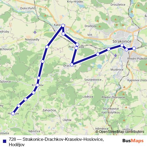 728 bus Line Map