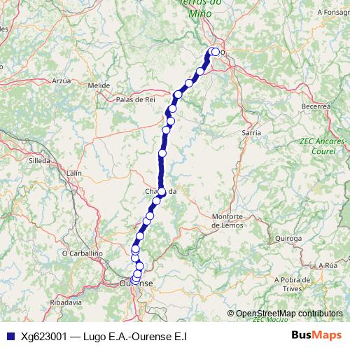 Xg623001 bus Line Map