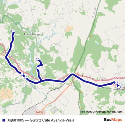 Xg681005 bus Line Map