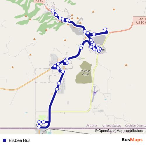 Bisbee Bus bus Line Map