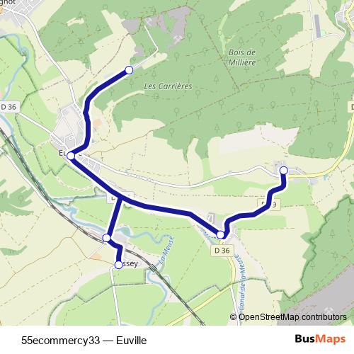 55ecommercy33 bus Line Map