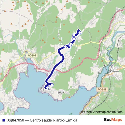 Xg847050 bus Line Map