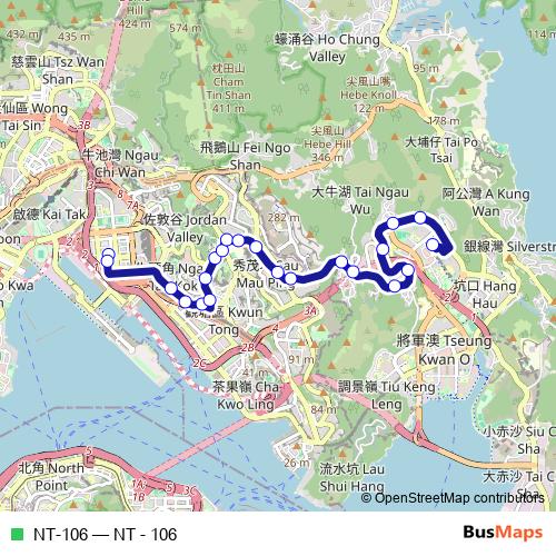 NT-106 bus Line Map