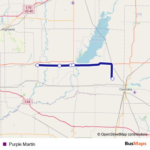 Purple Martin bus Line Map