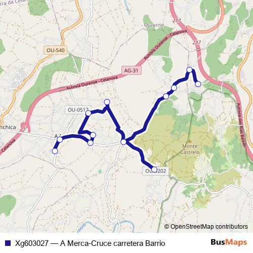 Xg603027 bus Line Map