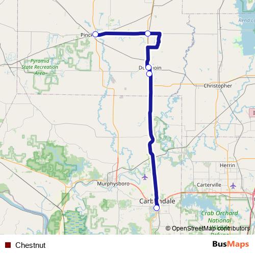 Chestnut bus Line Map