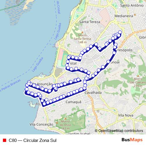 C80 bus Line Map