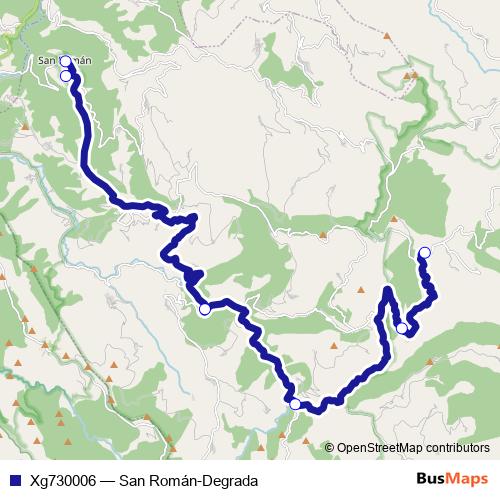 Xg730006 bus Line Map