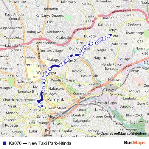 Ka070 bus Line Map