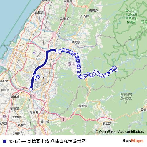 153延 bus Line Map